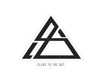 AutoSlave Geometric Decal | Slave to the Art Kiss Cut Sticker | Laptop Decal
