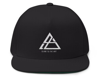 Embroidered Snapback Hat | Streetwear | Car enthusiast Artist Cap | Slave to the Art Flat Brim Cap