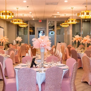 100 Blush Pink/Nude Pink Ostrich Feathers for Wedding centerpieces