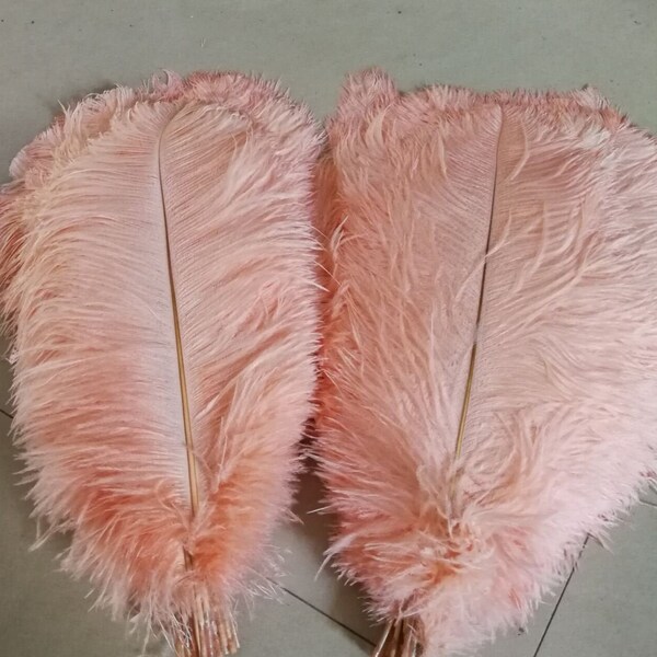 100 Blush Pink/Nude Pink Ostrich Feathers for Wedding centerpieces