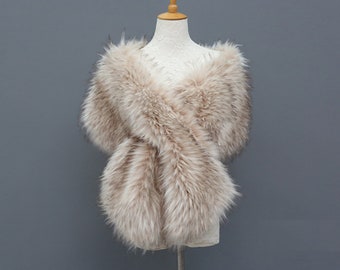 coast faux fur wrap