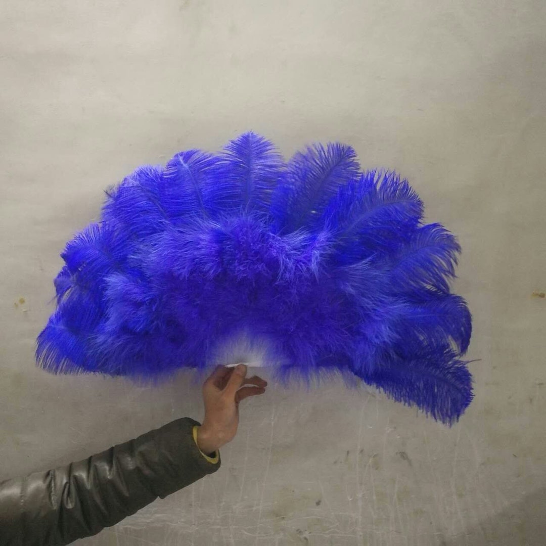4080cm Large Burlesque Dance Feather Fan Bridal Bouquet Royal - Etsy