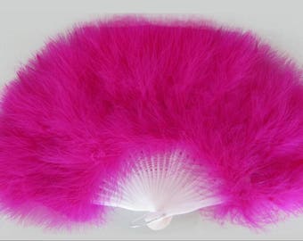 18*32inch Large  Burlesque Fan Dance  feather fan Bridal Bouquet Party Dance Fan Showgirl Large Fan Hot Pink