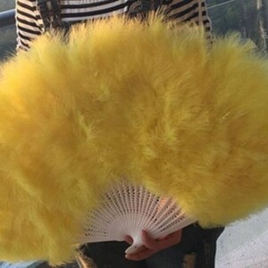 Bulk order,32X18inch80X45cm Large marabou Feather Fan,Burlesque Dance marabou feather fan,wedding marabou feather fan image 6