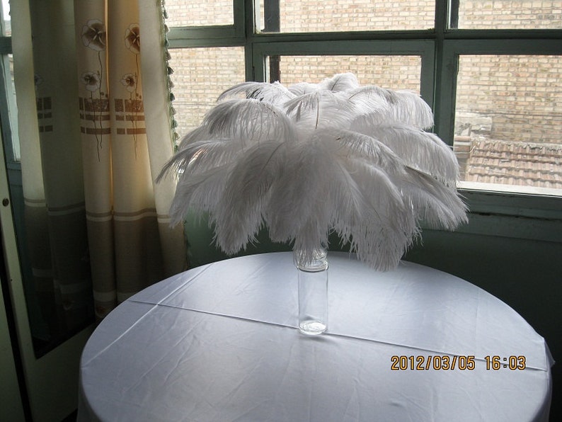 50pcs/lot 14-16 inches ostrich feather for wedding table centerpiece decorations AA quality Many colors in stock image 2