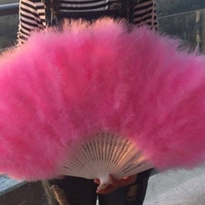 Bulk order,32X18inch80X45cm Large marabou Feather Fan,Burlesque Dance marabou feather fan,wedding marabou feather fan image 7