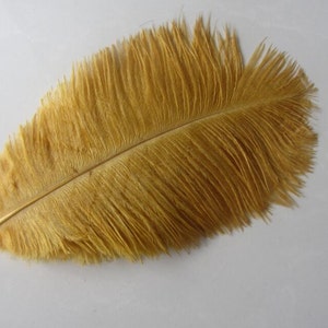 100 antique /metal Gold Ostrich Feather Plume for Wedding centerpieces, image 3