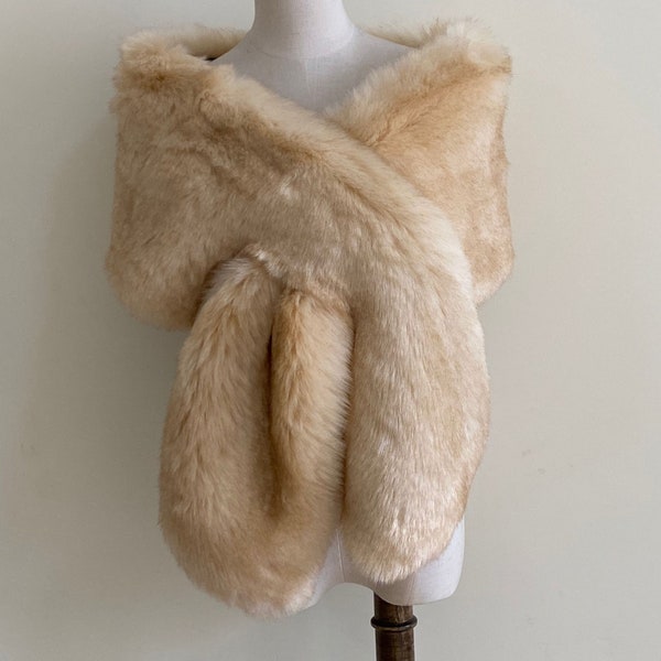 faux fur cape shawl