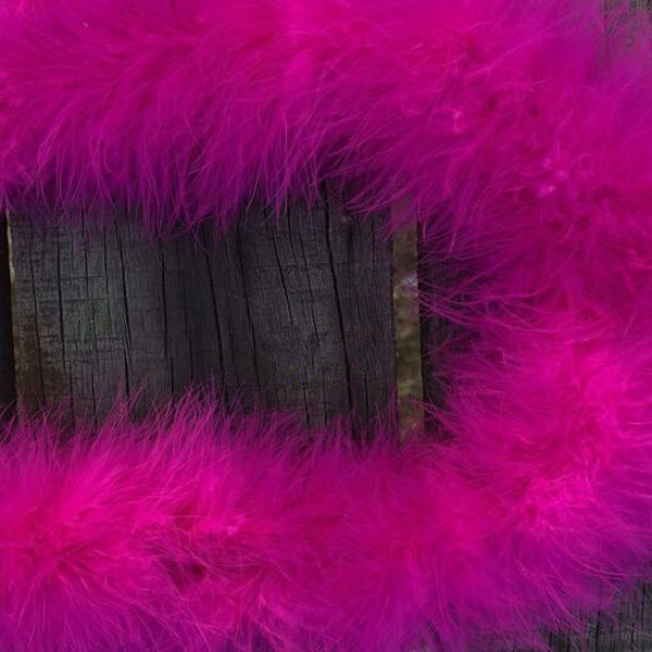 2 Yards Hot Pink 18 Gram Marabou Feather Boa Dancing Wedding Crafting Party Dress Up Halloween Costume Decoration