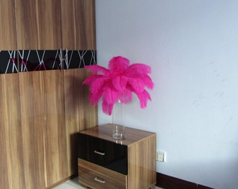 50pieces 18-20inch hot pink ostrich feathers