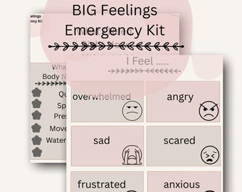 Big Feelings Emergency Sheet | Neurodivergent Kids Visual Support | Emotional Regulation Printables