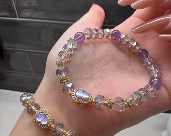 8mm Amethyst hand made Lucky Hulu  Charm for Money Natural Crystal purple aesthetic Jewelry dainty bracelet celestial jewels charm bracelet
