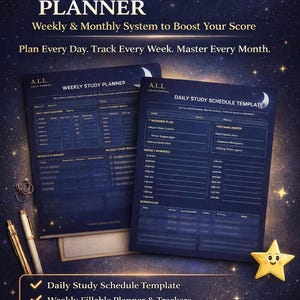 LSAT-studieplanerare utskrivbar PDF | Veckovis poängspårning + 6-månaders förberedelsesystem | LSAT-studieschema och framstegsspårning | Direkt nedladdning
