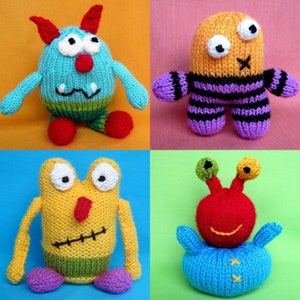 King Cole Novelty Toy Little Monsters & Aliens Knitting Pattern 9201 - Double Knit King Cole Novelty Toy Little Monsters & Aliens Knitting Pattern 9201 - Double Knit