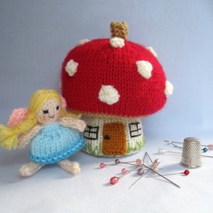 Toadstool Pincushion and Fairy pinkeep knitting pattern PDF Instant Download image 4