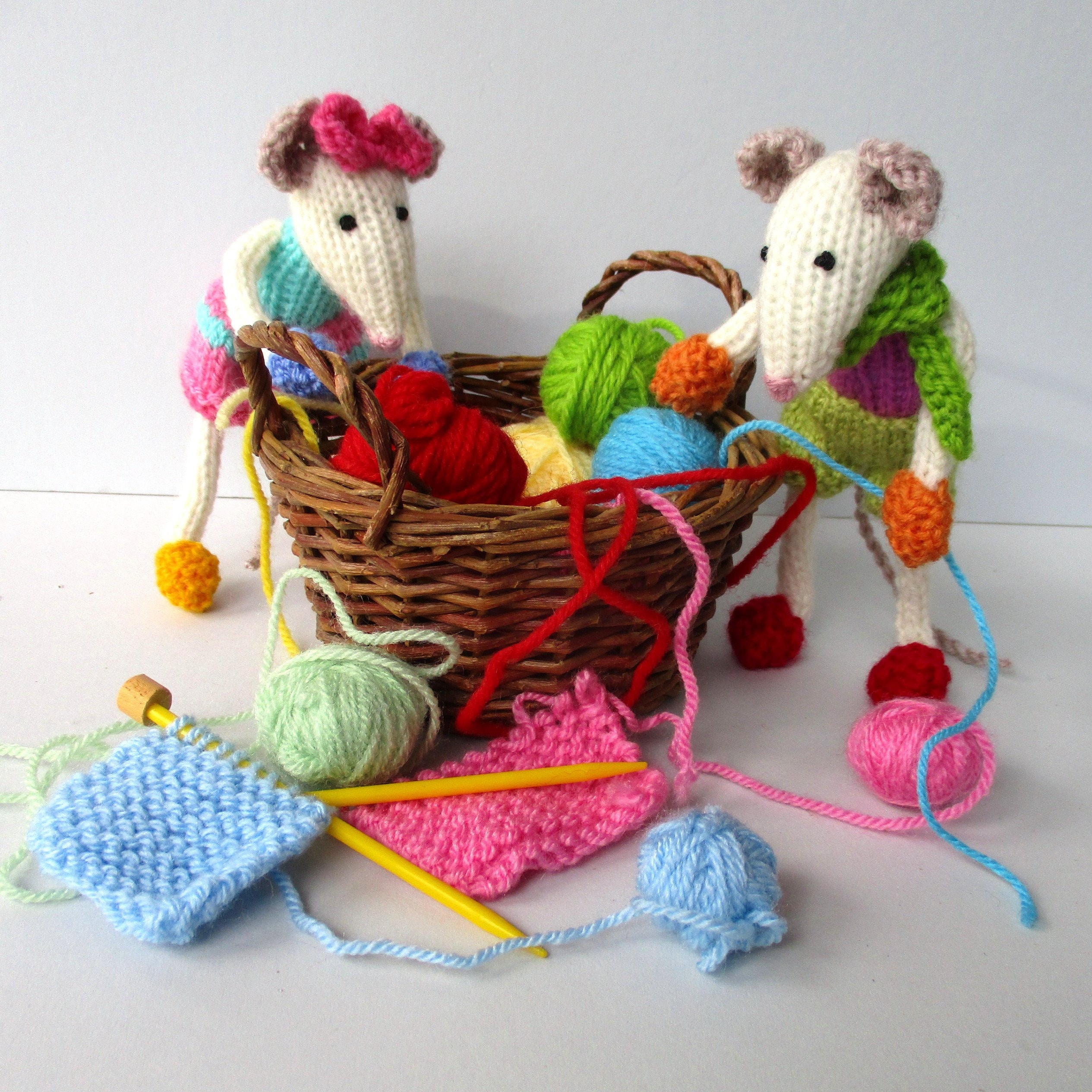Mischievous Mice toy mouse knitting pattern PDF Instant Etsy
