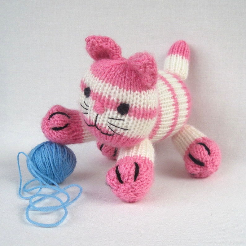 Cupcake the Kitten Toy Cat Knitting Pattern PDF Instant Etsy