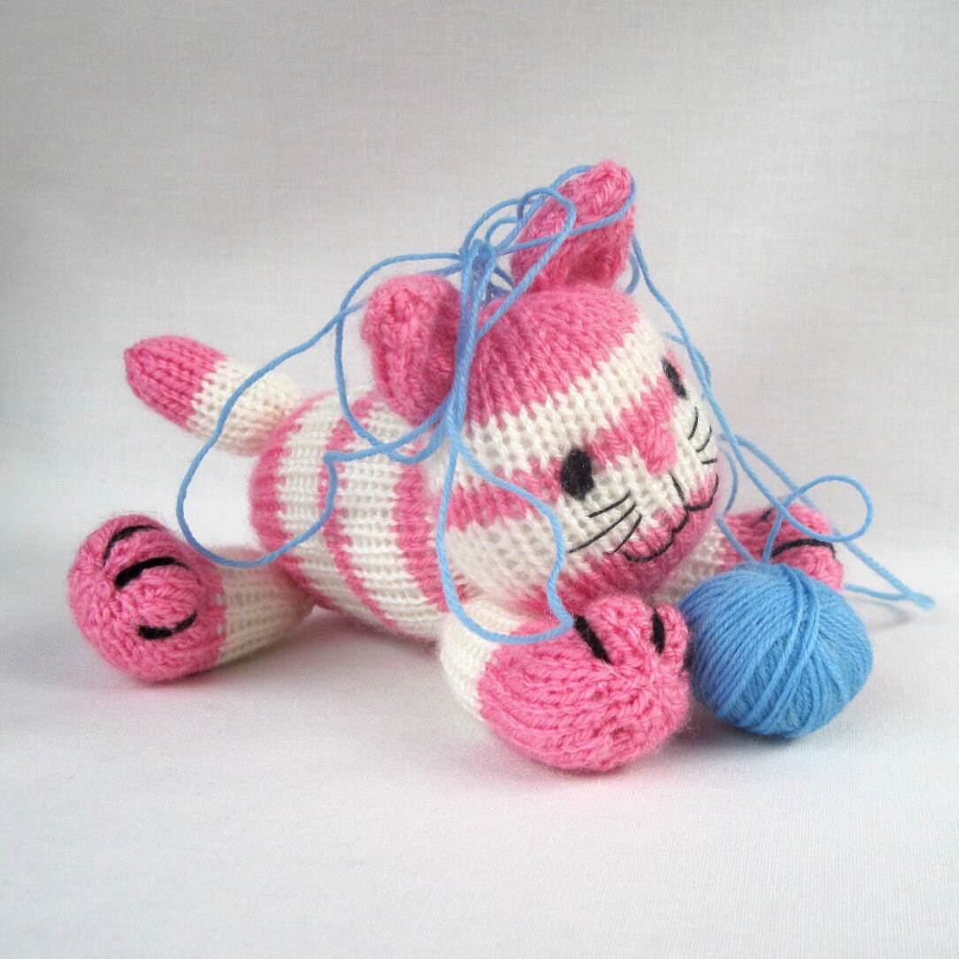 Cupcake the Kitten Toy Cat Knitting Pattern PDF Instant Etsy