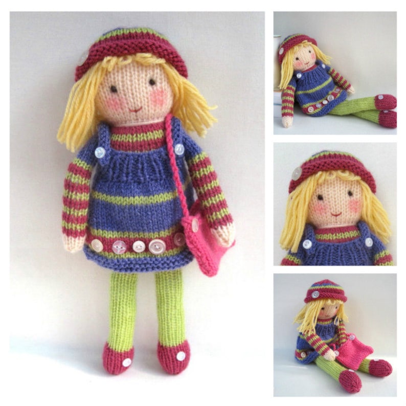 Betsy Button Toy Doll Knitting Pattern PDF Instant Etsy UK