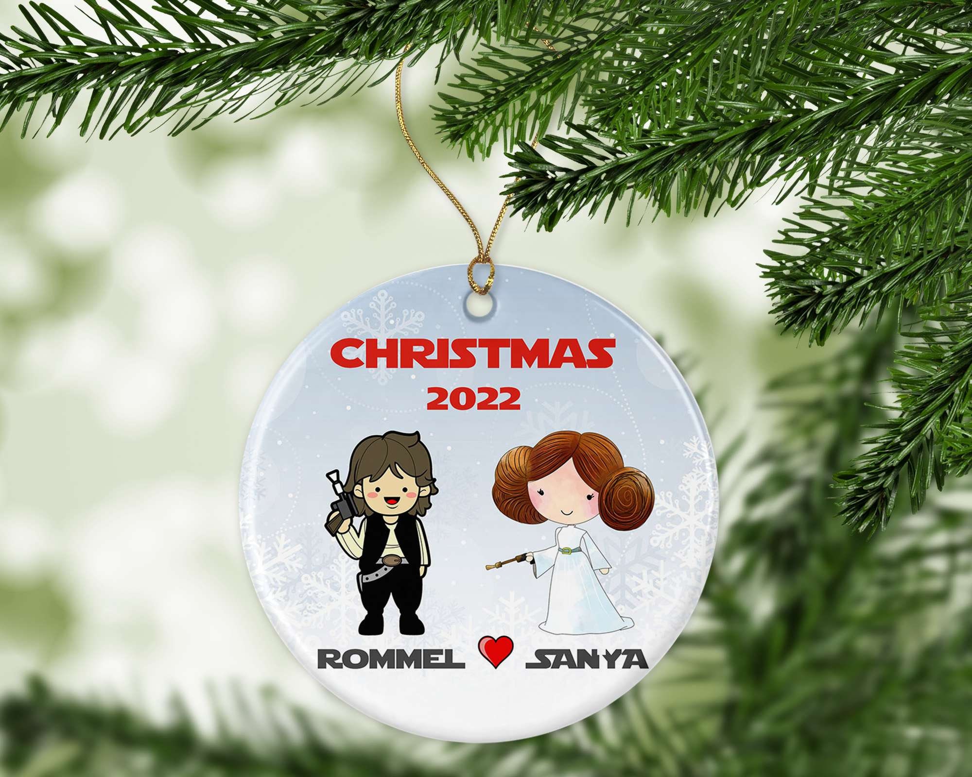 Discover Disney Star Wars Ornament Princess Leia And Han Solo Christmas 2022 Ornament