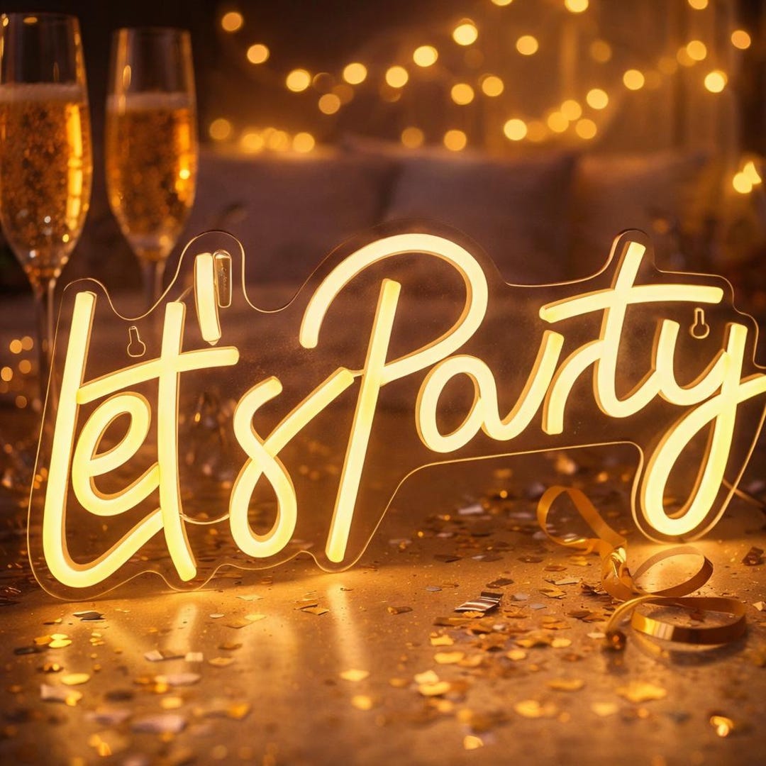 Let’s Party Neon Sign – Personalized Glow for Parties & Events | Party ...