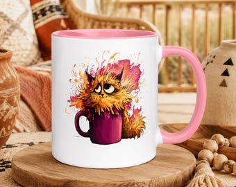 Side Eye Cup Of Chaos Mug - Quirky Gift for Cat Lovers