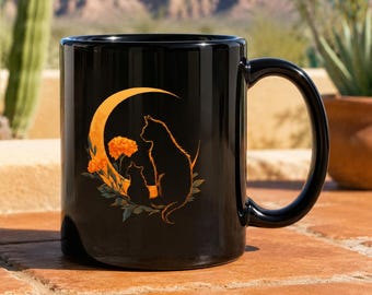 Always Under The Same Moon Mug | Cat Lover Gift