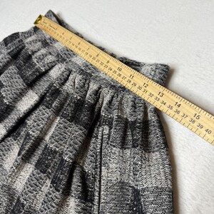 Free People Holly Golighly Plaid Pleated Mini Skirt Black White Boho Size XS image 5