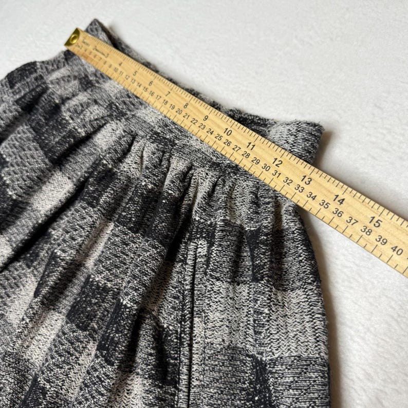 Free People Holly Golighly Plaid Pleated Mini Skirt Black White Boho Size XS image 5
