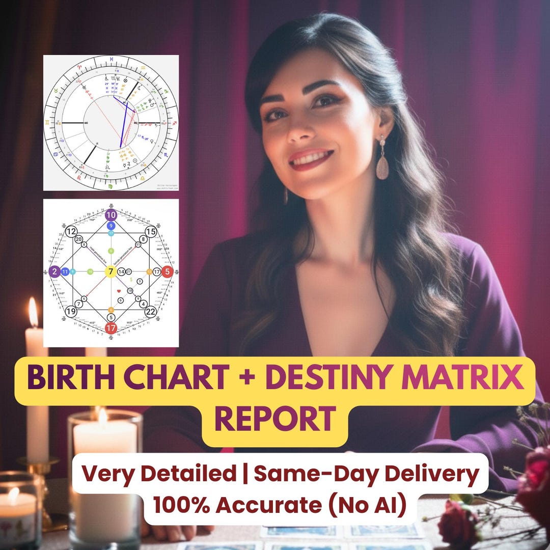 Very Detailed Birth Chart & Destiny Matrix Reading, Soul Purpose, Life ...