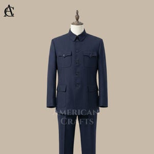 Mao Collar Jacket - Etsy