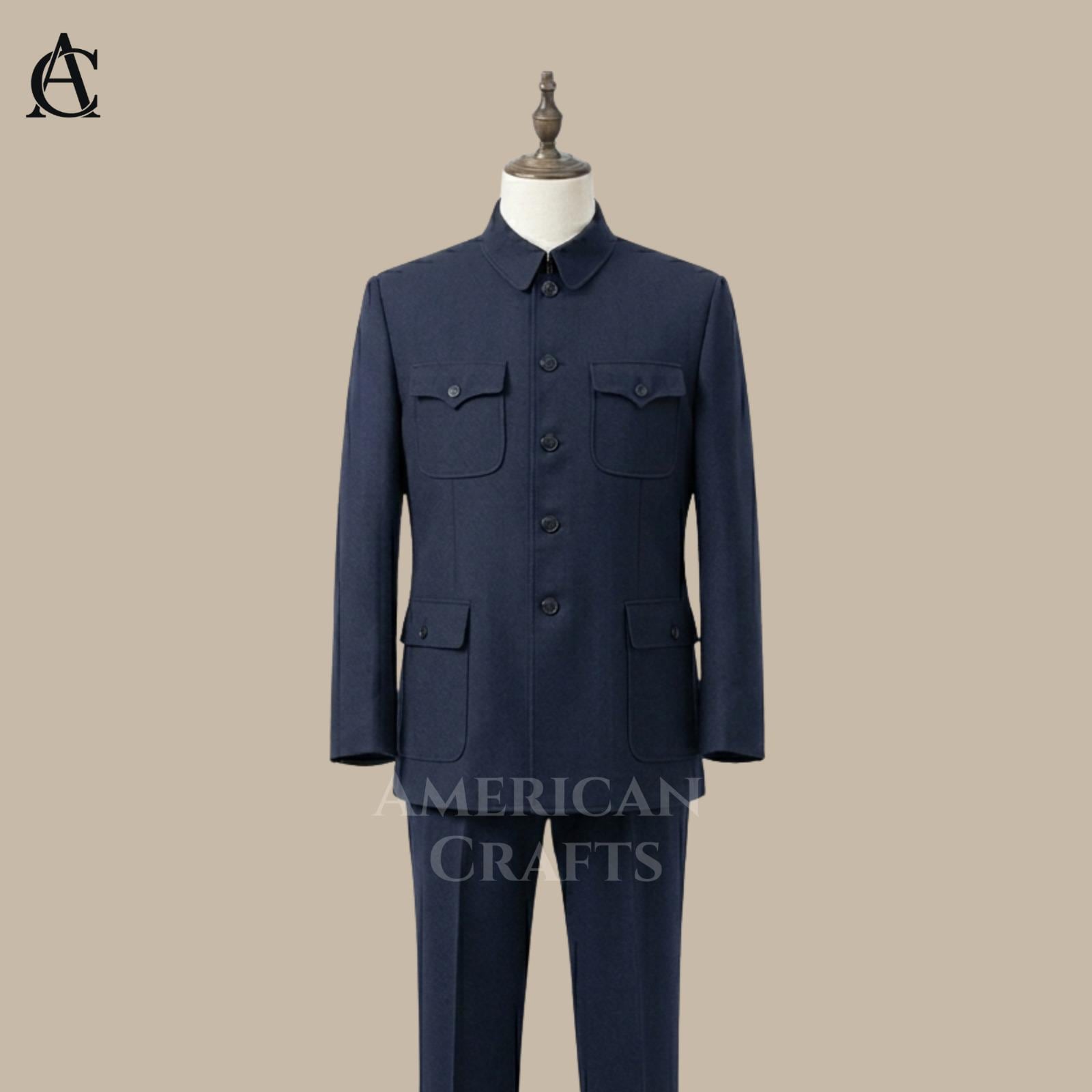 Mao Collar Jacket - Etsy