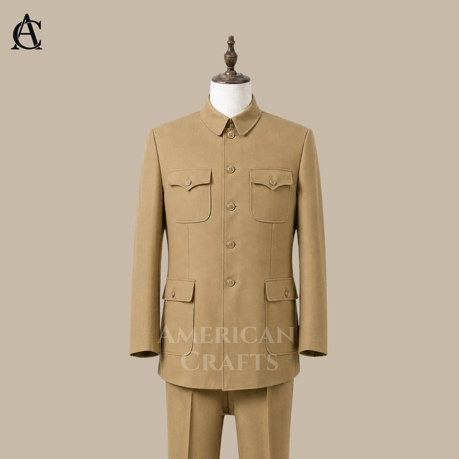 Mao Collar Coat - Etsy