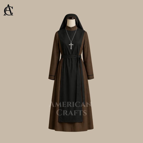 Catholic Nun Habit Religious Robe Sisters Dress Modest Church Clothing Full Length Habit Clergy Wear Custom Fit