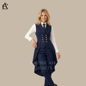 blue dress pants and vest Navy Blue Vest and Pants — Available Now at MensUSA Blue / 46 Regular main image 0