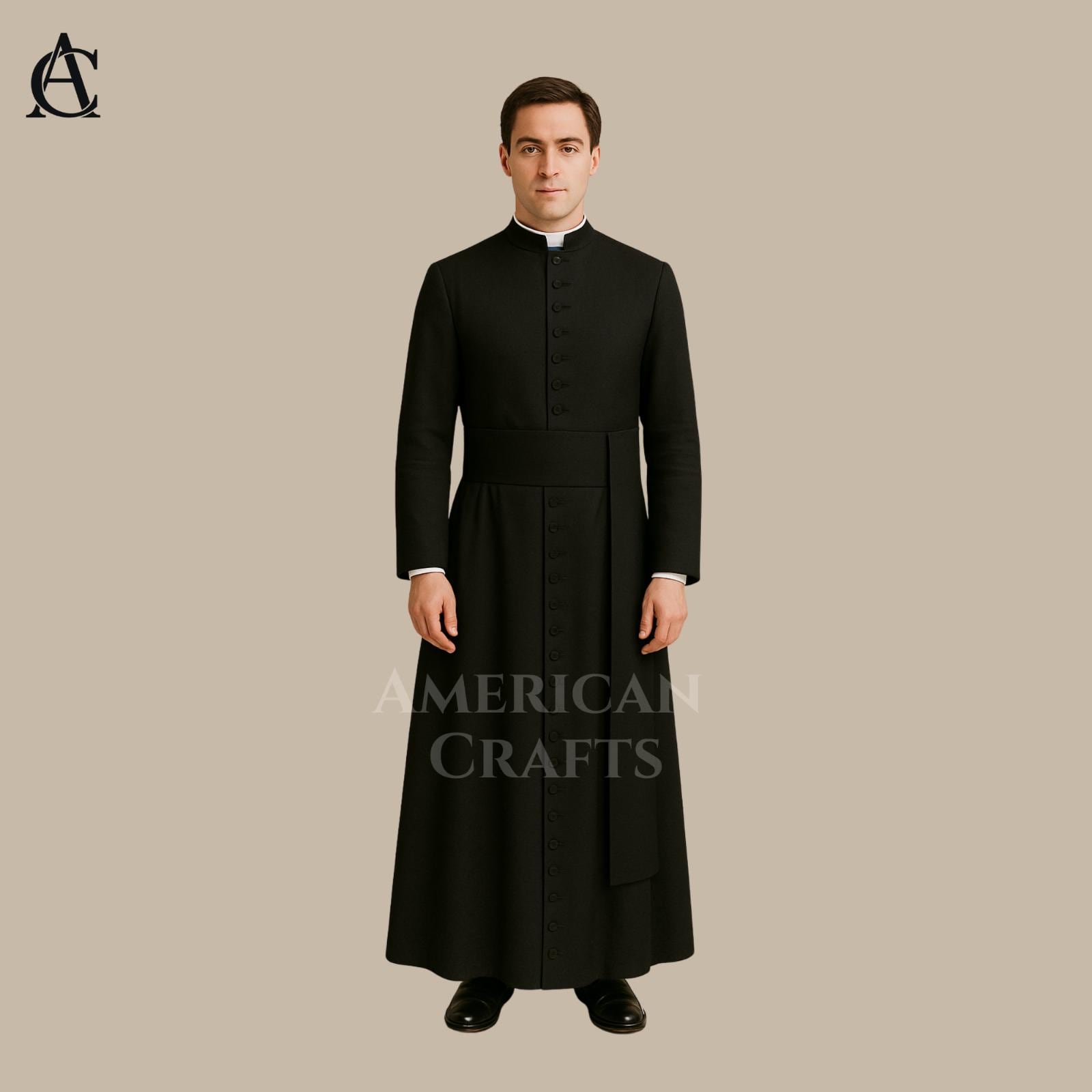 white christmas dresses Rachel Clergy Cassock Robe for Ladies in Black & White