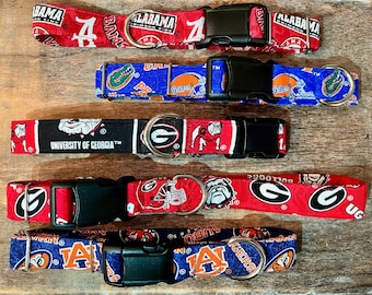Benutzerdefiniertes Collegiate Hundehalsband mit passender Leine Option für kleine bis XL Hundegrößen