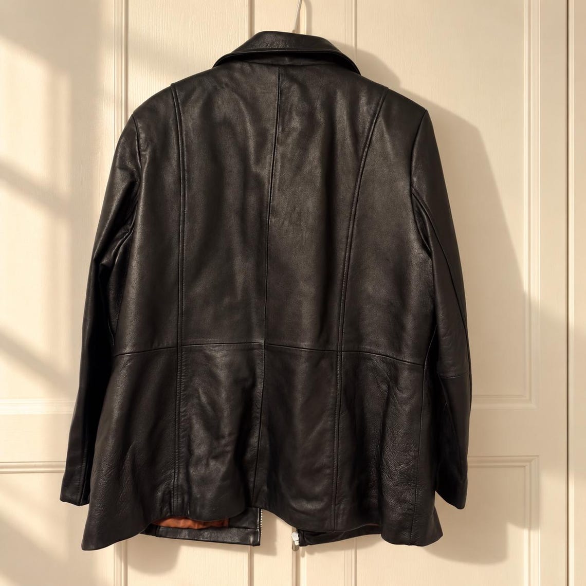 Vintage Wilsons Leather Pelle Studio Black Leather Jacket XL Thinsulate Zip Out Liner Men’s Coat, foto 3 di 5