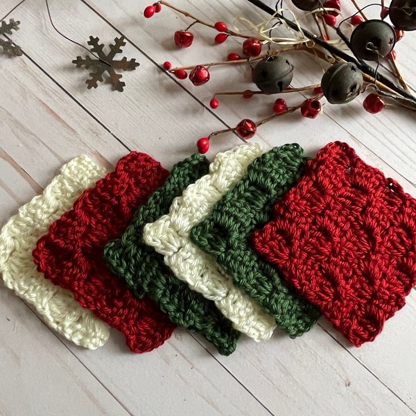 Christmas Crochet Pattern, Crochet Coaster Pattern, Crochet Pattern, Crochet Coasters, C2C Crochet Pattern, Crochet Coaster Crochet Patterns