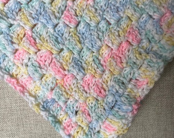 Spring Pastels C2C Baby Blanket, Baby Blanket Pattern, Crochet Baby Blanket Pattern,  Baby Afghan Pattern, C2C Baby Blanket Pattern