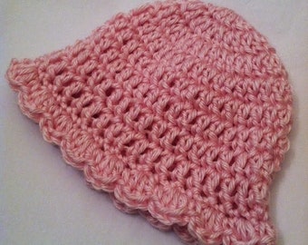 Crochet Baby Hat Pattern, Crochet Baby Hat, Crochet Baby Hat Pattern, Crochet Baby Hat with Ruffle, Baby Girl Hat, Newborn Hat