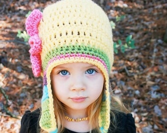 CRoChet PAtTerN, Crochet Hat Pattern, Crochet Earflap Hat Pattern, Child Hat Pattern, Pattern Crochet Hat, Crochet Child Hat Pattern