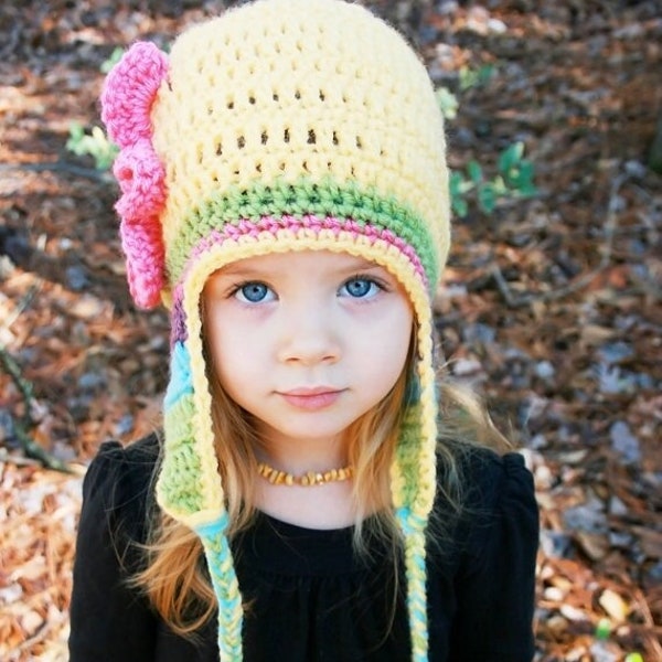 CRoChet PAtTerN, Crochet Hat Pattern, Crochet Earflap Hat Pattern, Child Hat Pattern, Pattern Crochet Hat, Crochet Child Hat Pattern