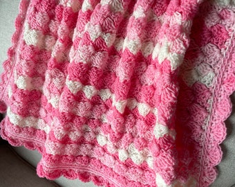 Baby Pink Baby Afghan, Crochet Baby Afghan, Crochet Baby Blanket, Baby Afghan Crochet,Newborn Boy Blanket, Baby Boy Afghan, Baby Blanket