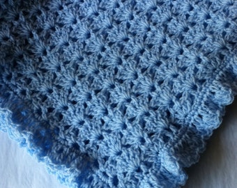 Blue Baby Afghan, Crochet Baby Afghan, Crochet Baby Blanket, Baby Afghan Crochet,Newborn Baby Boy Blanket, Baby Boy Afghan, Baby Blanket