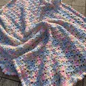 Crochet Baby Afghan Pattern, Baby Blanket Pattern, Baby Afghan Pattern, Easy Crochet Baby Afghan Pattern, Beginner Baby Blanket Pattern image 3