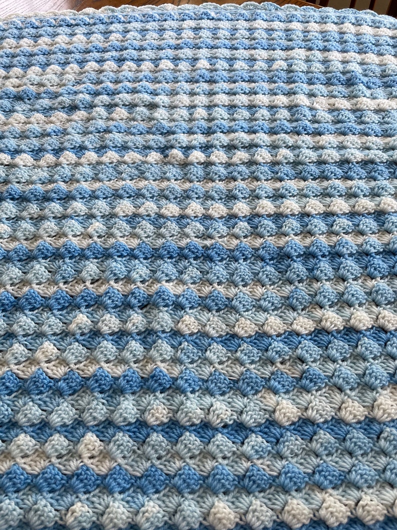 Crochet Baby Afghan Pattern, Baby Blanket Pattern, Blue Baby Afghan, Baby Afghan Pattern, Crochet Baby Afghan Pattern, Blanket Pattern image 7