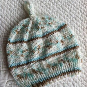 So Soft Knit Baby Boy Hat, Cozy Knitted Baby Beanie, Snuggly Hat, Newborn Boy Hat, Blue Baby Hat, Blue Preemee Hat