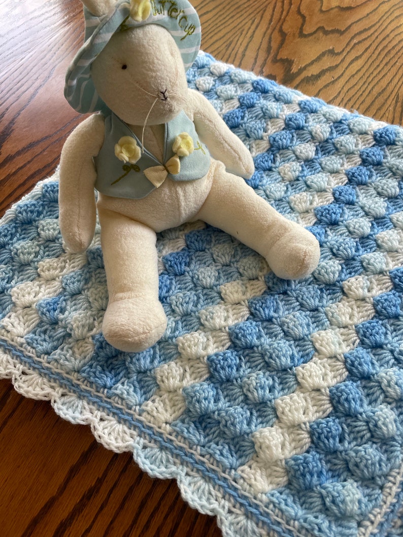 Crochet Baby Afghan Pattern, Baby Blanket Pattern, Blue Baby Afghan, Baby Afghan Pattern, Crochet Baby Afghan Pattern, Blanket Pattern image 9