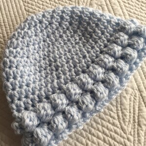 Newborn Crochet Baby Hat, Baby Blue Beanie, Beanie, Photo Prop, Baby Boy Hat, Blue Beanie, Spring Hat, Easter Hat, Accessories, Photo Prop